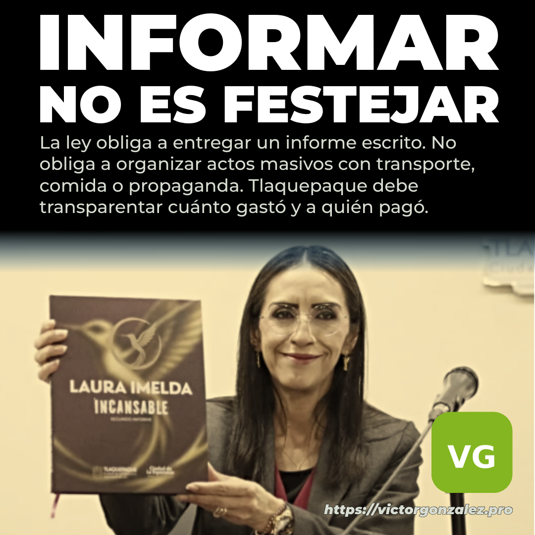 Informar no es festejar